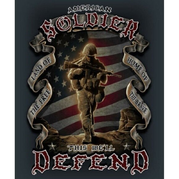 New Plush American Soldier Fleece Throw Gift Blanket US Army Armed Forces USA - Picture 1 of 4